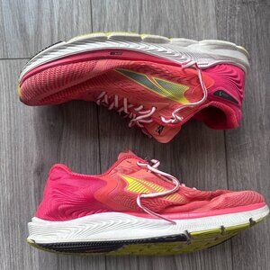 Coral and Yellow Altra Torin 5 shoes